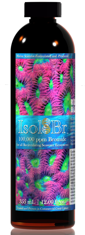Increases bromide in recirculating seawater systems. 1 mL Isol8 Br per 26.4g (100 L) increases bromide by 1.00 ppm. 5 mL Isol8 Br per 20.0g (75.7 L) increases bromide by 6.60 ppm. 100,000 ppm bromide, derived from potassium bromide (anhydrous source, USP).